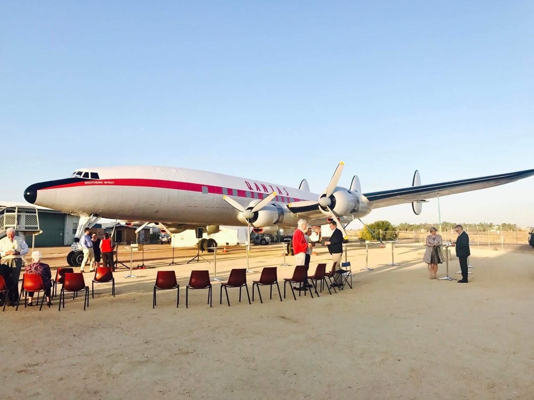 Historic Super Constellation aircraft transport